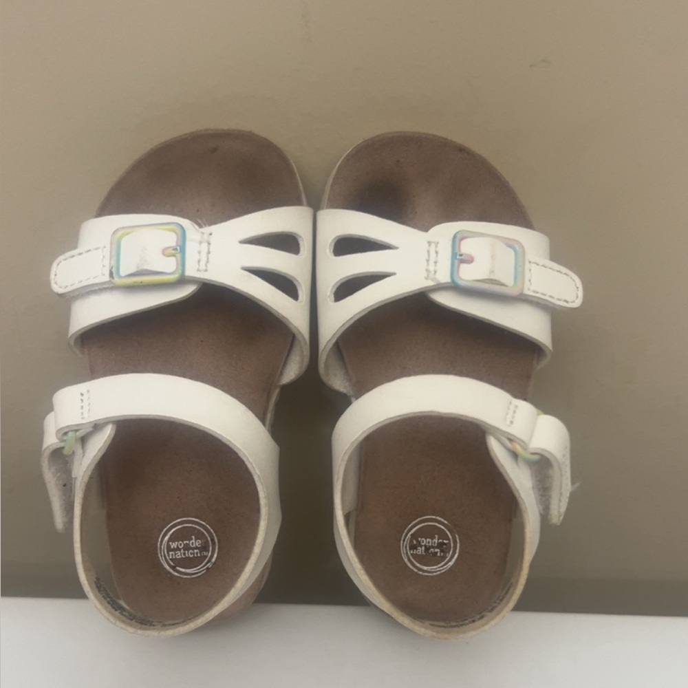 Wonder Nation Kids White Sandals
